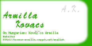armilla kovacs business card